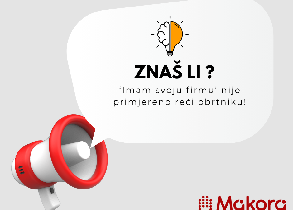 Može li obrtnik “imati svoju firmu”?