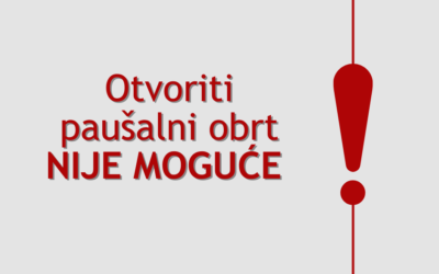 Otvoriti paušalni obrt – nije moguće!