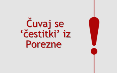Čuvaj se ‘čestitki’ iz porezne!