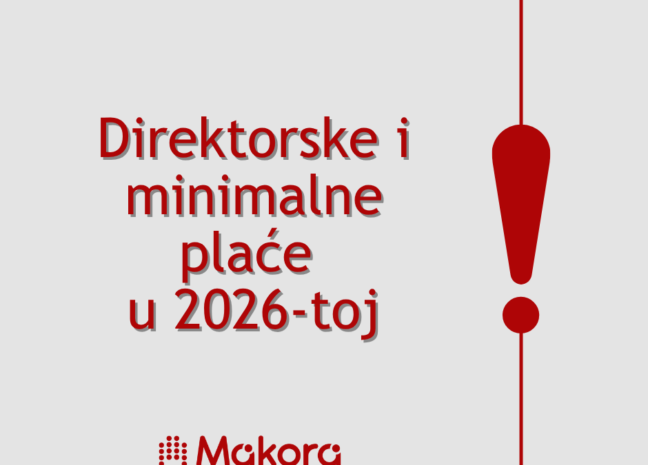 Povećanje troškova doprinosa zaposlenika i direktora u 2026. godini