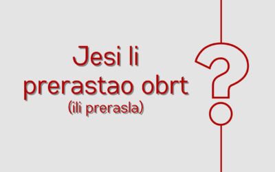Jesi li prerastao/la obrt?